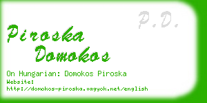 piroska domokos business card